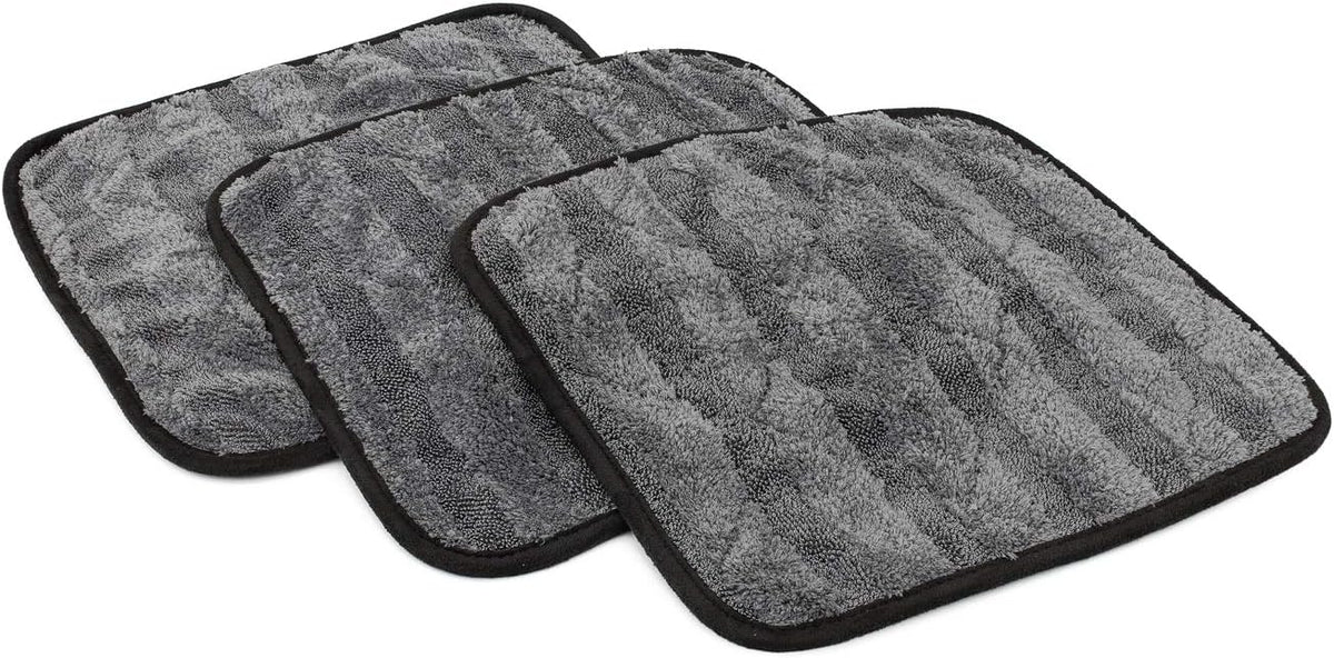 The Rag Company Gauntlet Car Drying Towel, Ultra-Absorbent 70/30 Blend Korean Microfiber, Dries Vehicles Faster Without Scratching, 900 GSM, 30x36 Inches, Ice Grey/Grey, 1-Pack
