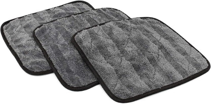 The Rag Company Gauntlet Car Drying Towel, Ultra-Absorbent 70/30 Blend Korean Microfiber, Dries Vehicles Faster Without Scratching, 900 GSM, 30x36 Inches, Ice Grey/Grey, 1-Pack