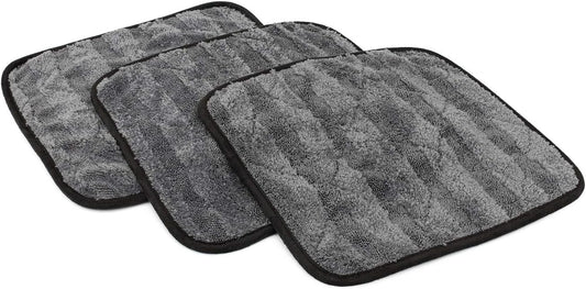 The Rag Company Gauntlet Car Drying Towel, Ultra-Absorbent 70/30 Blend Korean Microfiber, Dries Vehicles Faster Without Scratching, 900 GSM, 30x36 Inches, Ice Grey/Grey, 1-Pack