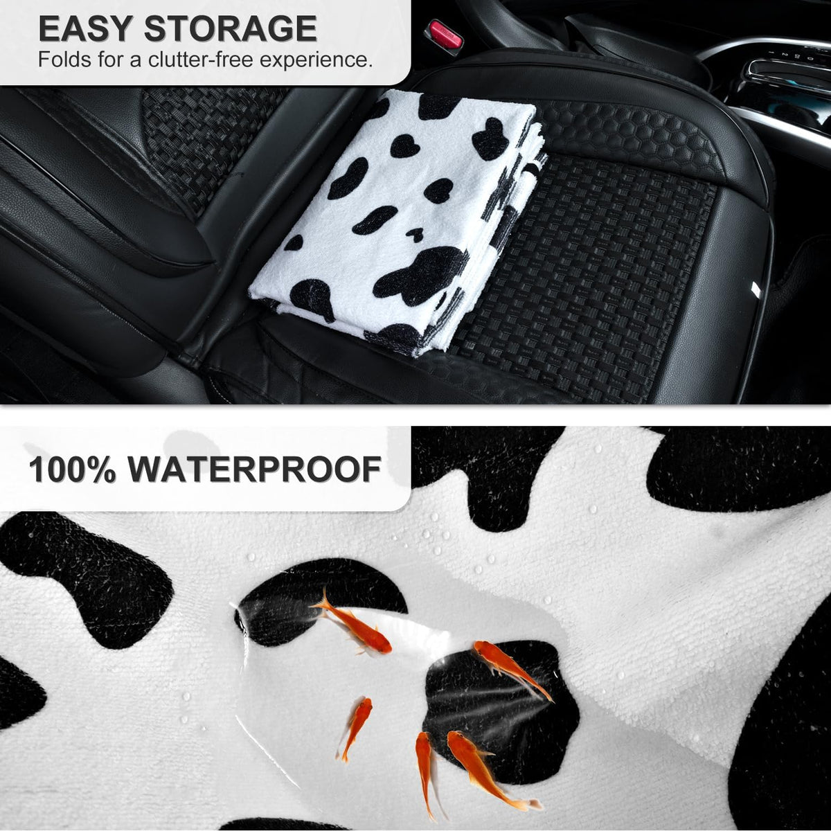 Waterproof Sweating Car Seat Cover for Post Gym Workout, Running, Swimming, Beach and Hiking, Universal Fit Non-Slip Towel Bucket Seat Protector for Cars SUV Trucks, Machine Washable (Grey)