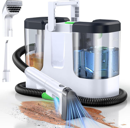 Portable Carpet & Upholstery Cleaner, 18Kpa Carpet Cleaner Machine for Deep Stain Removal, Spot Cleaner for Pet Accidents, Area Rugs, Stairs, Car Upholstery & Couches, Includes Tools & Self-Cleaning