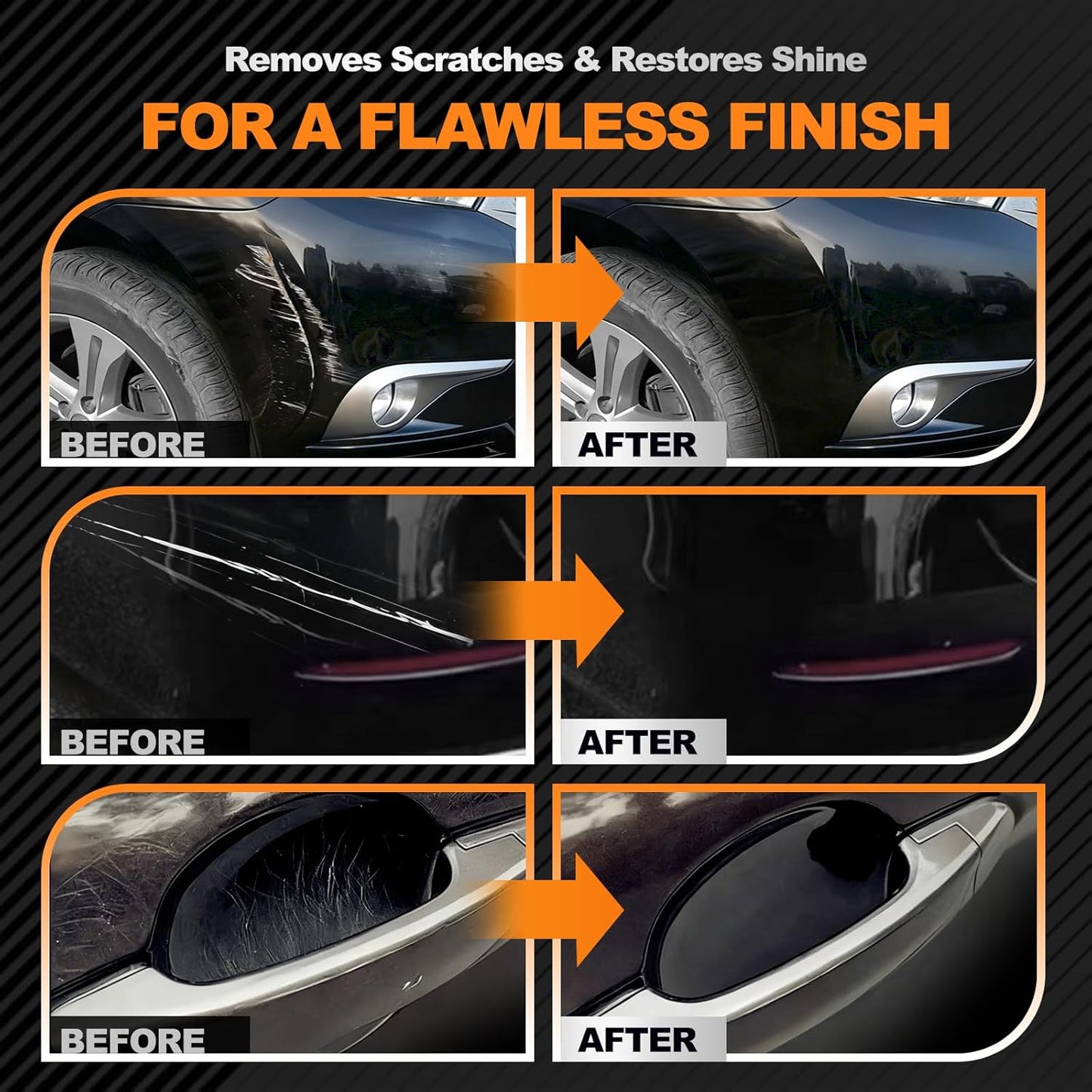 500ml Car Scratch Remover for Vehicles: Automotive Swirls Rrepair Eraser Restorer & Polishing with Buffer Pad - Scratch Eraser Kit for Light Scratches Oxidation & Water Spots (16.9 fl oz)
