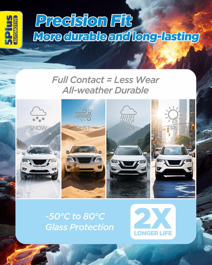 5 PLUS 26"+17" Windshield Wipers Blade Replacement for Nissan 02-06 19-24 Altima/07-12 20-24 Sentra/20-24 Versa Wiper Blades-Front All-Weather Wiper Blades Exact fit J-Hook Type (Pack Of 2)