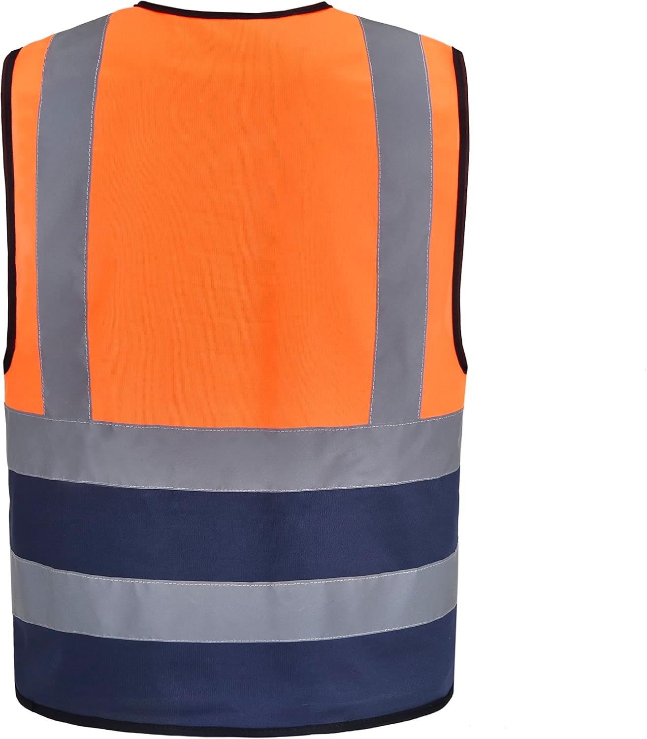 AYKRM 12 colour High visibility viz vest hi vis viz reflective work construction safety vest (XS-8XL) - Colors B