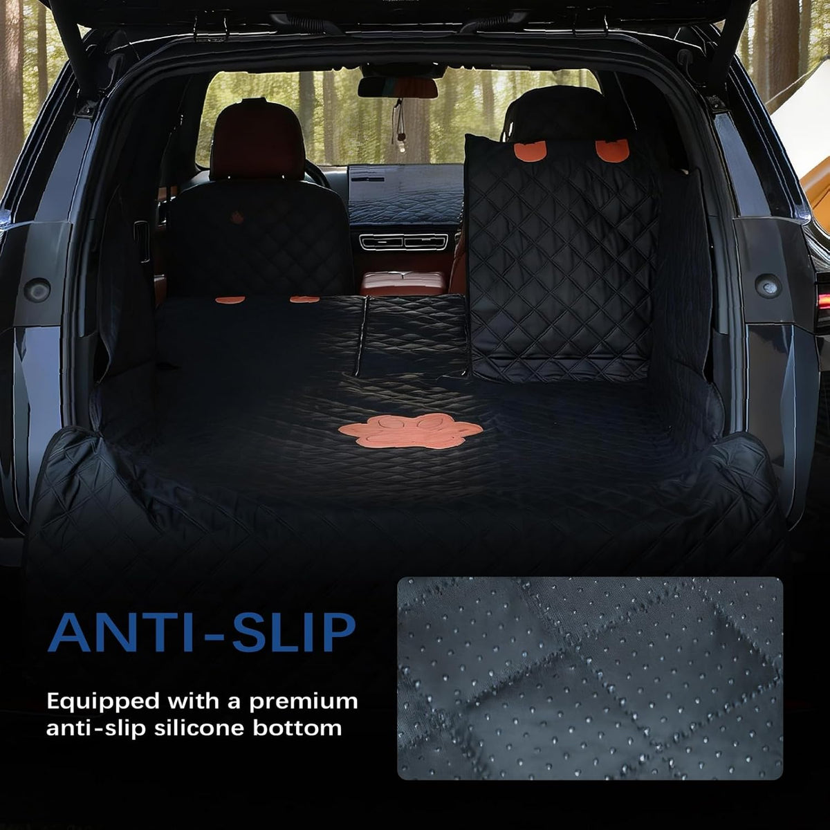 Split Cargo Liner for SUV – for Dogs & Pets, Heavy-Duty, 100% Waterproof Trunk Mat & Cargo Cover – Fits 60/40 Split Bench & Armrest Pass-Through – Machine Washable, Non-Slip, Durable