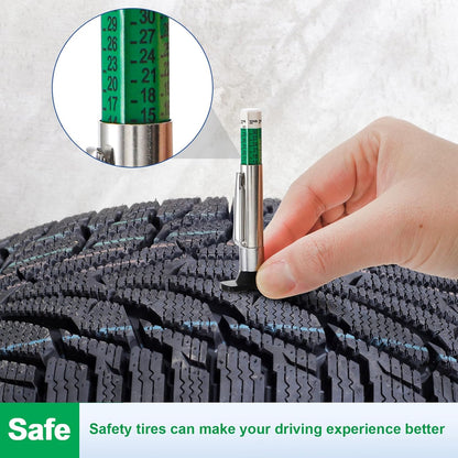 Yarlung 50 Pack Tire Tread Depth Gauge, Color Coded 32nds Accurate Measurement Tools, Tire Depth Gauge with Pocket Clip in 1/32 Inch Increments for Car, Semi Truck Tire Tread Check