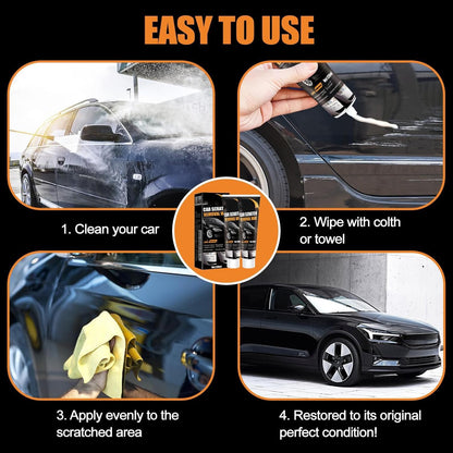2PCS Scratch Remover for Vehicles, 2026 New Car Scratch Removal Wax, Car Scratch Repair Paste Car Scratch Remover Kit, Cars Paint Scratchs Repair Kit with Wipe Sponge