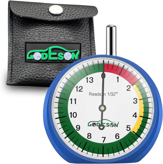 GODESON Dial Type Tire Tread Depth Gauge 88703 Professional for Motorcycle, car,Truck and Bus