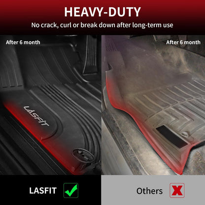 LASFIT Floor Mats Fits for Hyundai Sonata 2020-2026 (Only for FWD & Gas) & Kia K5 2021-2025 (Only for FWD) Custom Fit TPE All Weather Floor Liners Car Mats Accessories, Black