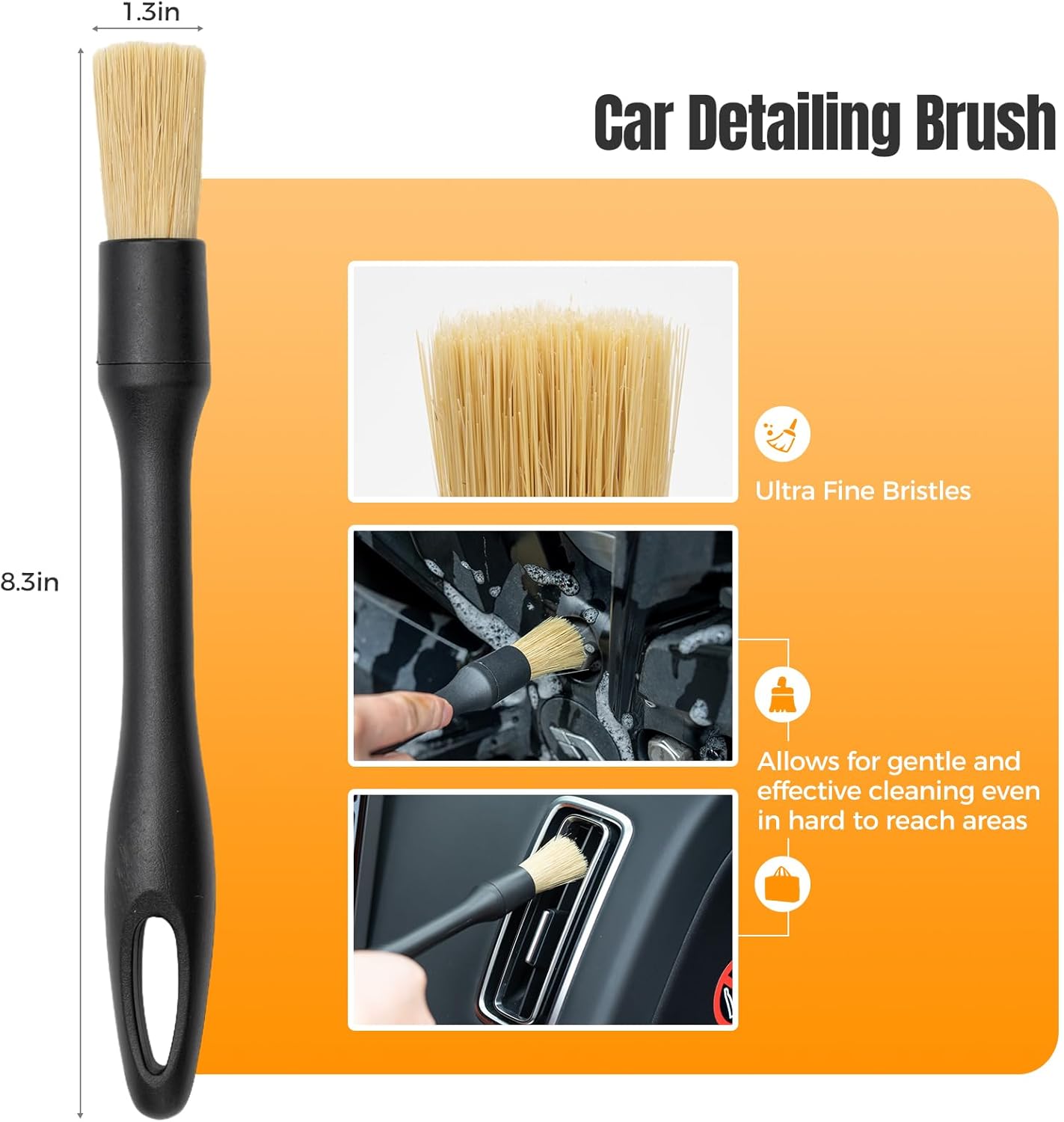 9Pcs Car Wheel Brush kit, Tire Brush, Microfiber Flat Wheel Cleaner Brush, Soft-bristled Rim Cleaner Brush, Tire Shine Applicator, Detailing Brushes, Detailing Pads, Scratch-Free Car Drying Towel