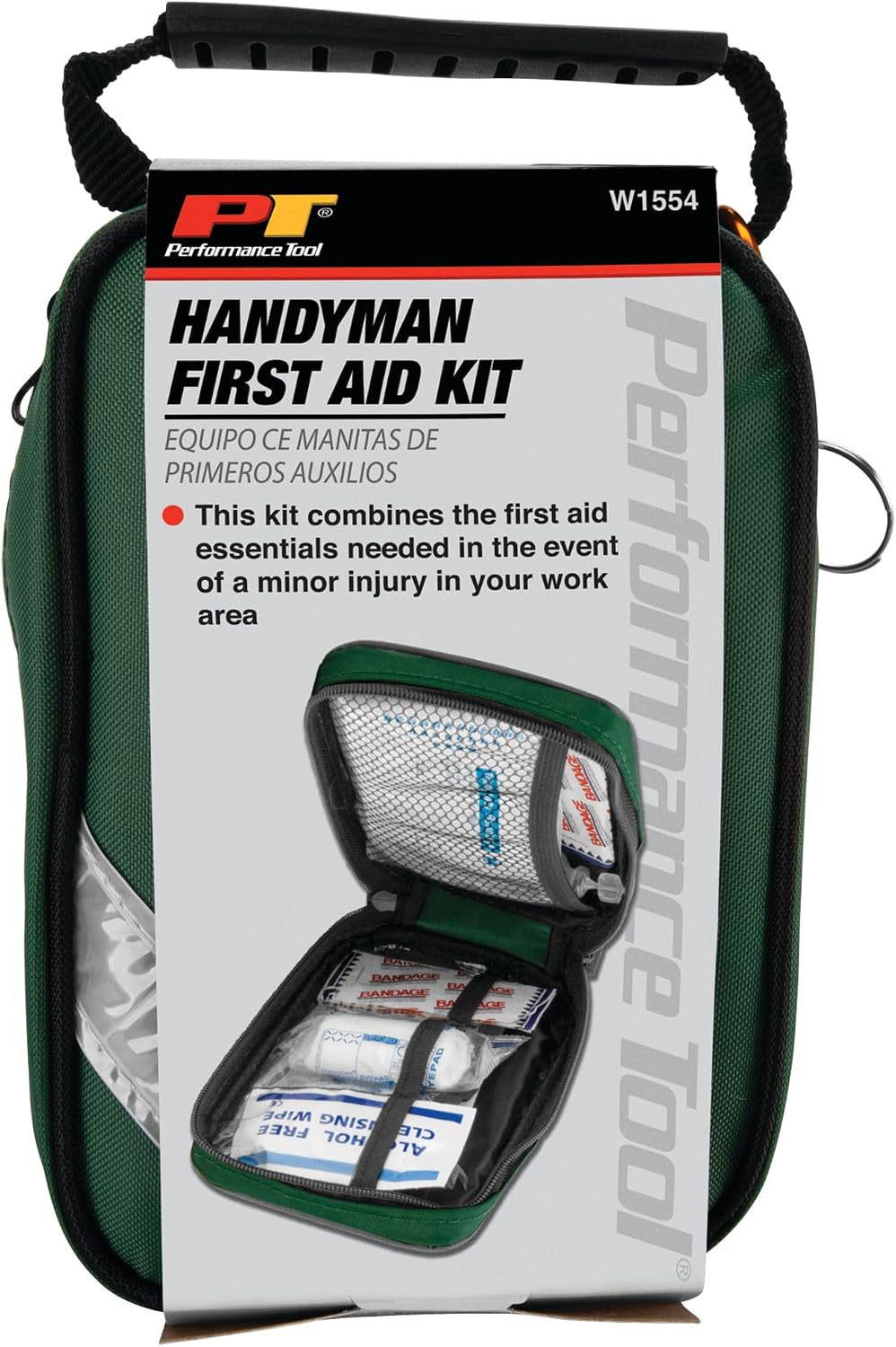Performance Tool W1555 Deluxe Roadside Emergency Assistance Kit With Jumper Cables