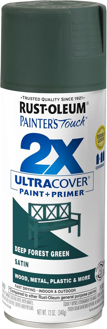 Rust-Oleum 334029 Painter's Touch 2X Ultra Cover Spray Paint, 12 oz, Gloss Clear - Colors C