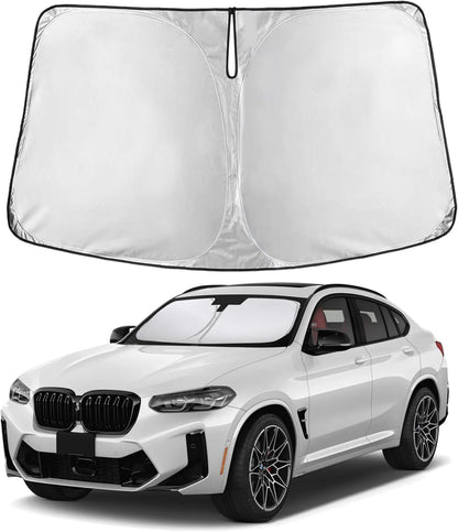 EcoNour Car Windshield Sun Shade | 2025 Upgraded Innovative No-Light-Pass Technology for Maximum Coverage | Foldable Sun Shade Keeps Your Vehicle Cool | Must-Have Car Accessories | Small (59" x 29") - Colors M
