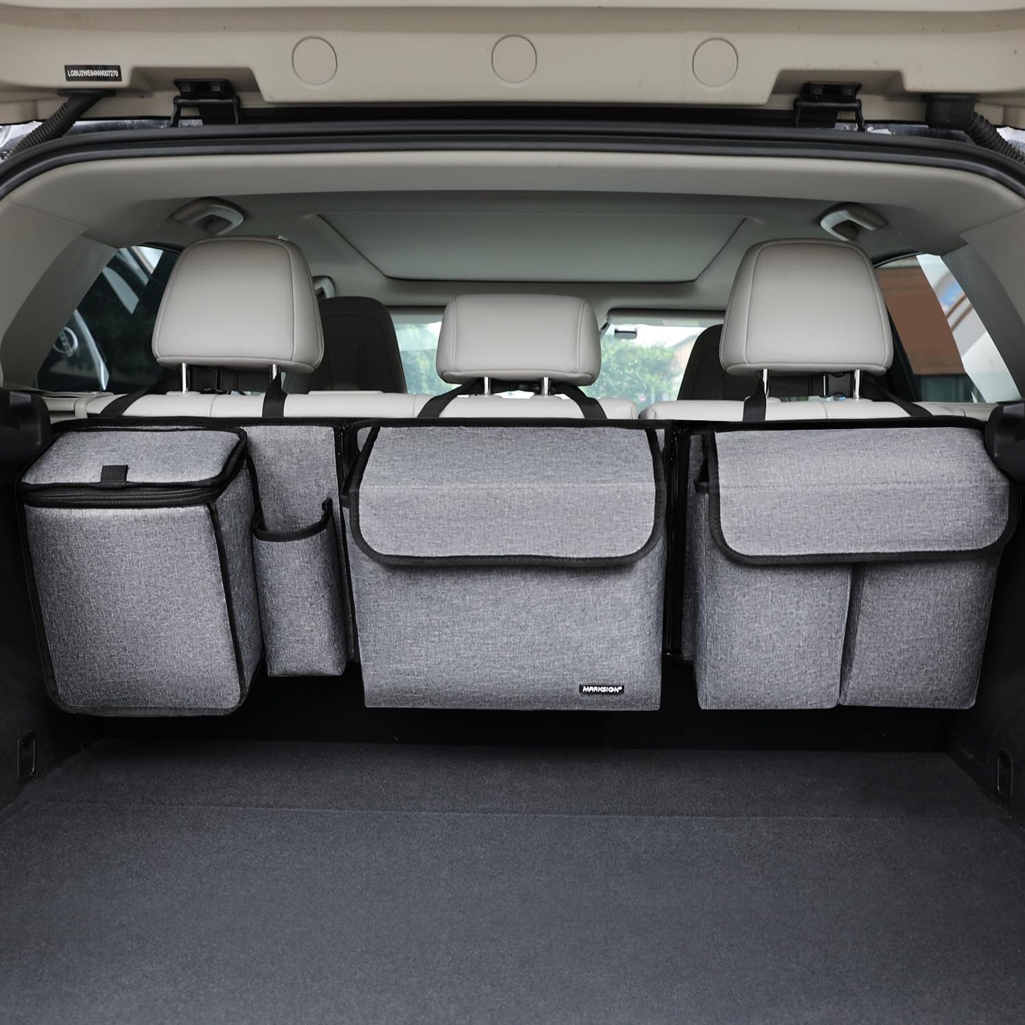 Deluxe Trunk and Backseat Organizer for Medium or Large Size SUVs & RVs, Detachable Storage Modules with Built-in Cooler, Patent Pending