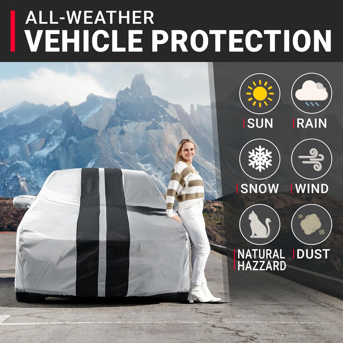 iCarCover Premium Car Cover for 1990-2017 Lexu s LS400, LS430, LS460 Heavy Duty Waterproof All-Weather Automobiles Custom Fit Indoor Outdoor UV Snow Protection Covers with Straps and Bag - Colors A