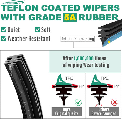 26" 16" 11" Windshield Wiper Blades Replacement for Chevrolet Chevy Trax 2024 2025 2026 Premium All Weather Front Rear Wipers Set - OEM Quality (Pack of 3) - Colors E