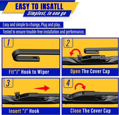 3 wipers Replacement for 2019-2023 2024 2025 2026 Subaru Forester, Windshield Wiper Blades Original Equipment Replacement - 26"/17"/14" (Set of 3) - Colors A