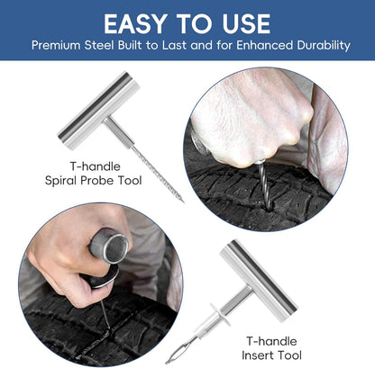 PINKJOY 36 Pcs Tire Plug Kit, Heavy Duty Tire Repair Kit for Car, Motorcycle, ATV, Jeep, Truck, Tractor Flat Tire Puncture Repair Tools