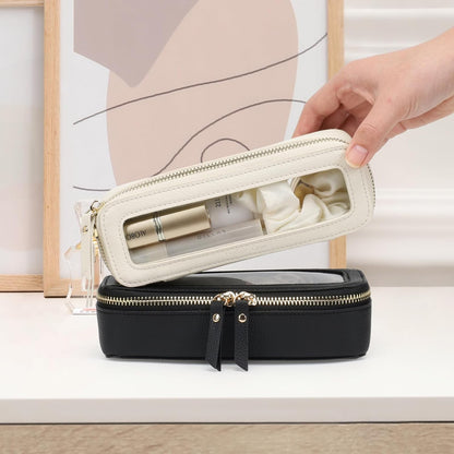 PACKISM Clear Makeup Bag - TSA Approved Toiletry Bag for Carry-on & Checked Luggage, Water Resistant Car Storage Organizer with Reinforced Seams