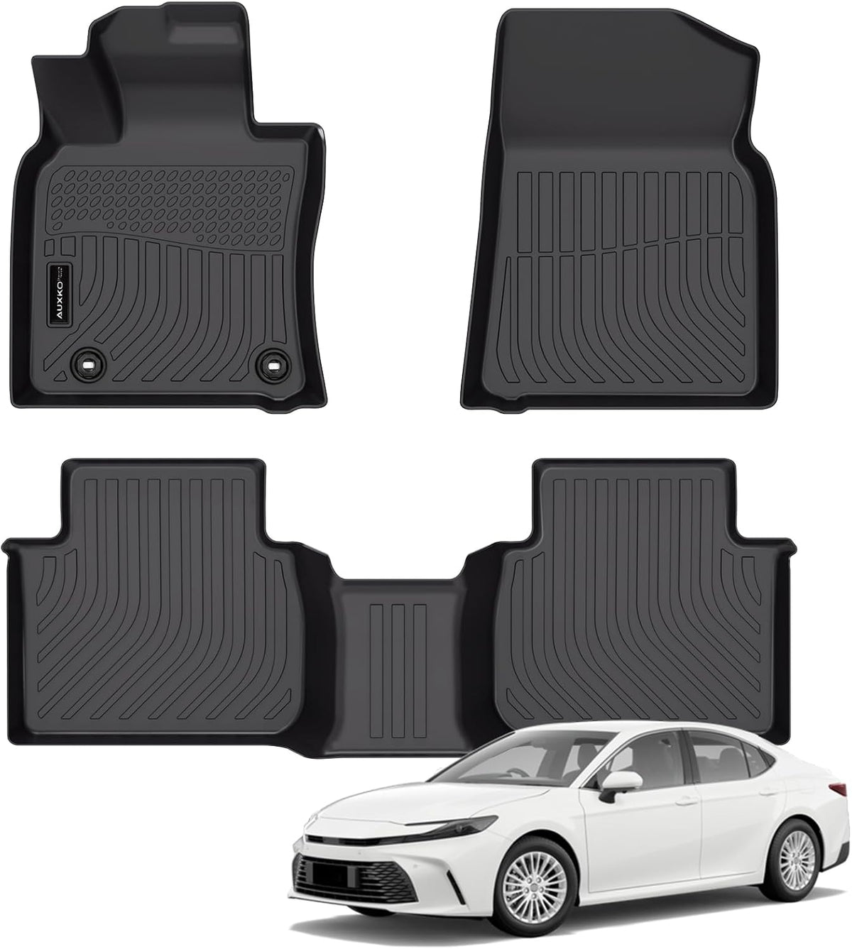 All Weather Floor Mat Fit for Toyota Corolla(Include Hybrid Exclude Hatchback) 2026 2025-2020 TPE Rubber Liners Corolla Accessories All Season Guard Odorless Anti-Slip Liner Black