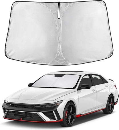 EcoNour Car Windshield Sun Shade | 2025 Upgraded Innovative No-Light-Pass Technology for Maximum Coverage | Foldable Sun Shade Keeps Your Vehicle Cool | Must-Have Car Accessories | Small (59" x 29") - Colors K