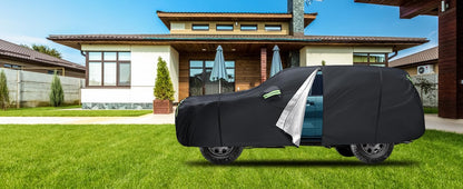 Car Cover Custom Fit for Honda CRV 1997-2025,Toyota RAV4 1996-2025, 6 Layers Truck Cover Waterproof All Weather for Automobiles,Outdoor Full Exterior Cover,Rain, Sun, Wind Protection,Black