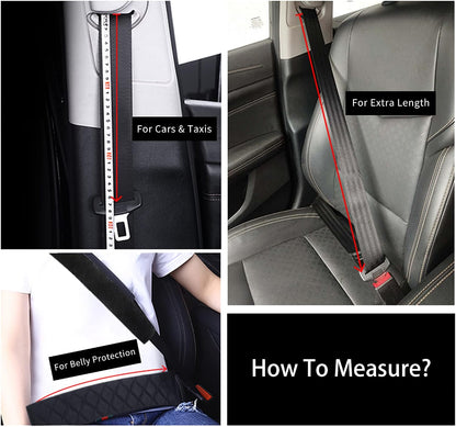 HighnessHwoo Extra Long Seatbelt Covers for Adults Kids Women & Men, Soft Car Seat Belt Strap Cushion for Sedan, SUV, Trucks, Shoulder Neck Chest Protector Pads, Auto Accessories, 1pc, Gray, 25.5in