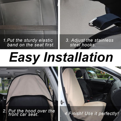 Car Seat Cover Protector Front Seats,for Gym Workout,Running,Swimming,Beach and Hiking,Waterproof Sweat Towel Bucket Seat Covers for Cars SUV Trucks (Black, 1Pcs)