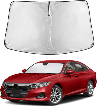 EcoNour Car Windshield Sun Shade | 2025 Upgraded Innovative No-Light-Pass Technology for Maximum Coverage | Foldable Sun Shade Keeps Your Vehicle Cool | Must-Have Car Accessories | Small (59" x 29") - Colors A