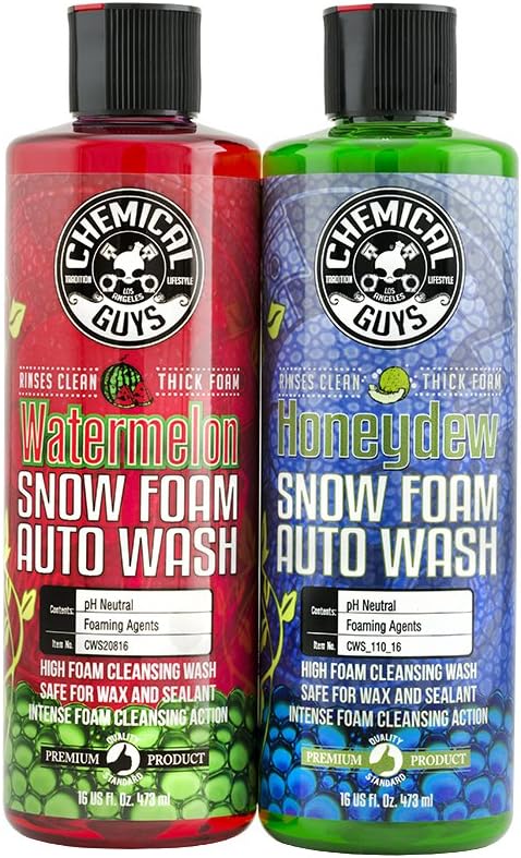 Chemical Guys Car Wash Soap for Foam Cannon or Bucket, Honeydew Snow Foam Car Wash Soap for Trucks, Motorcycles, RVs & More, Super Suds, Honeydew Scent - 128 oz (1 Gallon)