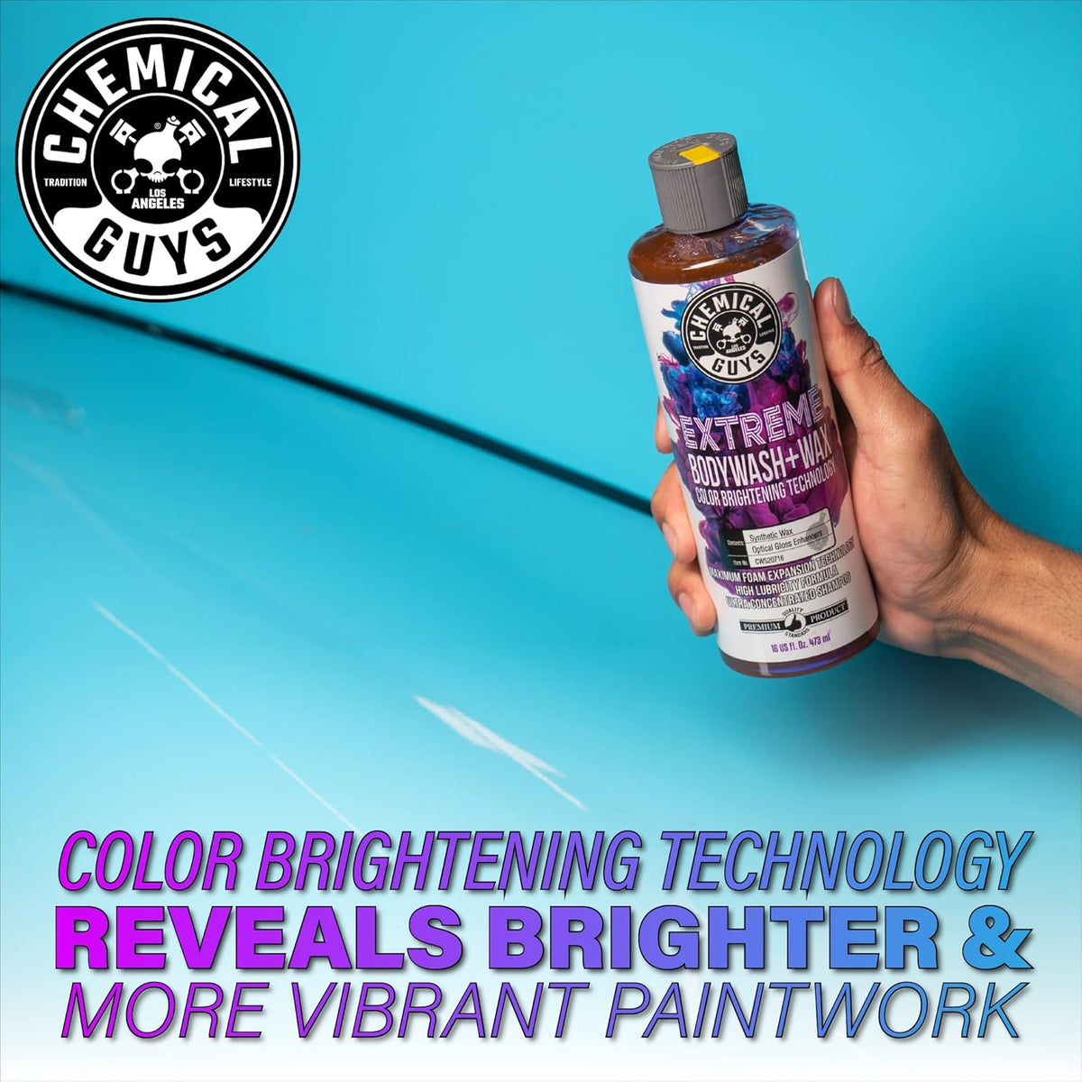 Chemical Guys Extreme Bodywash & Wax Foaming Car Wash Soap - Soap for Foam Cannons, Foam Guns, or Bucket Washes for Cars, Trucks, Motorcycles, RVs, and More, Grape Scent - 128 oz (1 Gallon)