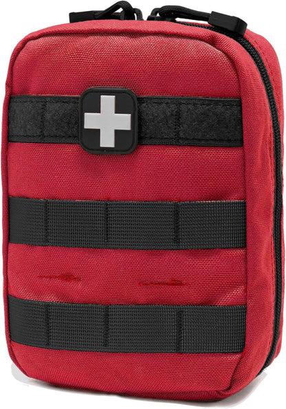 Carlebben EMT Pouch MOLLE Ifak Pouch Tactical MOLLE Medical First Aid Kit Utility Pouch (With Medical Supplies)
