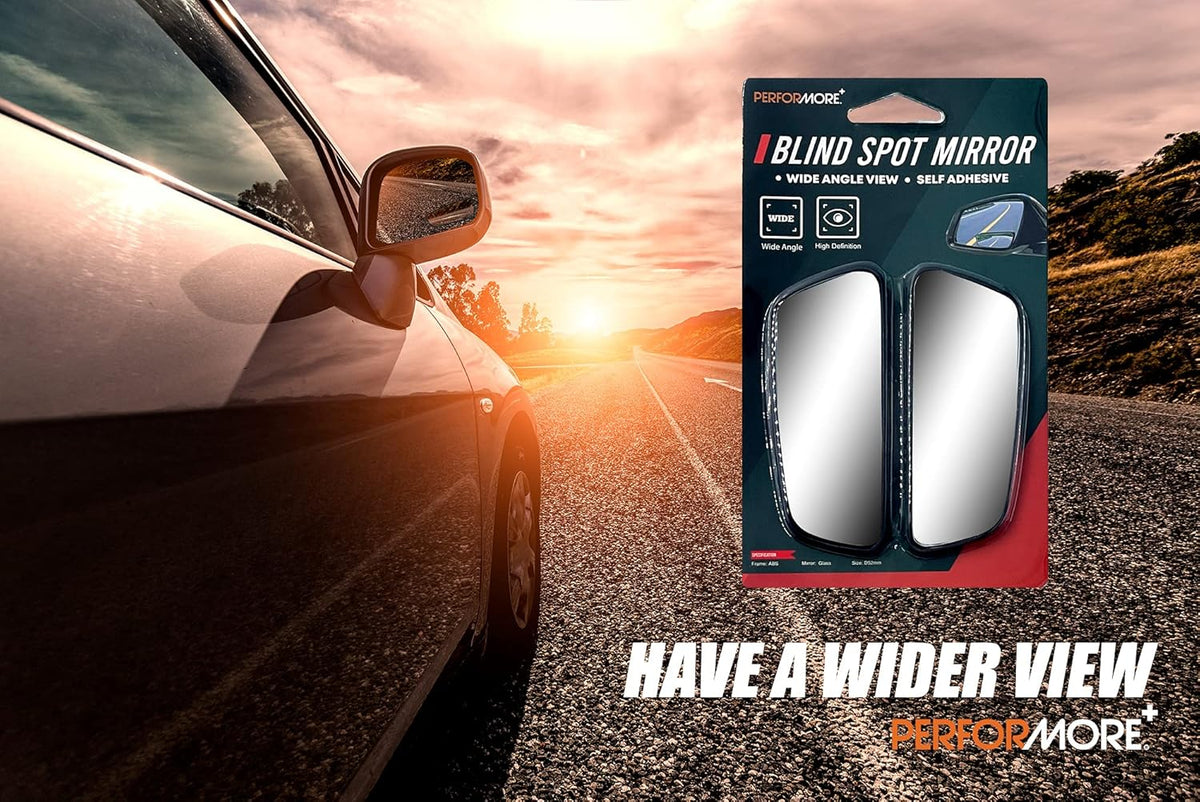 Blind Spot Mirror 2 Pack, 2 Inch Round HD Glass Convex Mirror for Car, Wide Angle Side Rearview, Waterproof 3M Adhesive, Easy Installation for Cars SUV and Trucks - Performore