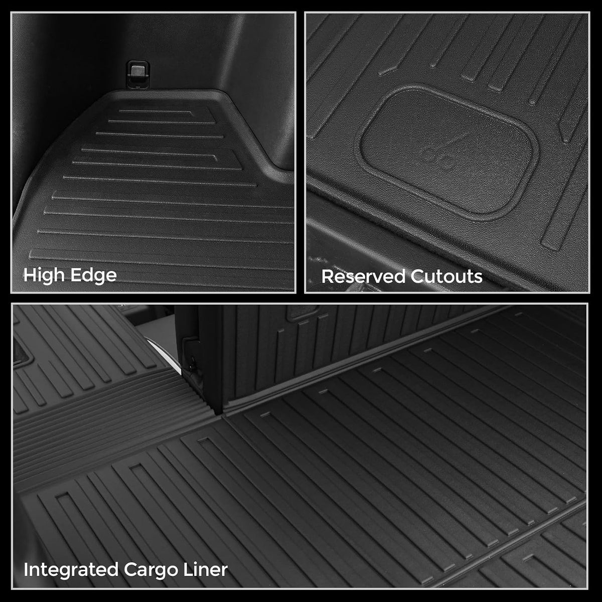 Floor Mats for Hyundai Elantra Gas 2021-2026, All Weather Floor Mats Trunk Cargo Liner and Door Sill Guards Accessories, Full Coverage Set (Not fit Hybrid Models)