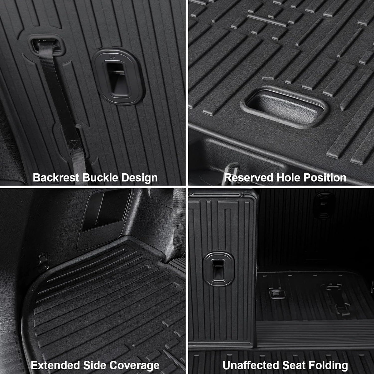 Floor Mats for Kia K5 2021-2026/Hyundai Sonata Gas 2020-2026, All Weather Floor Mats Trunk Cargo Liner Accessories, Full Coverage Set (Fit FWD Models)