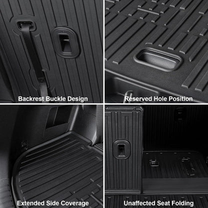 Floor Mats for Kia K5 2021-2026/Hyundai Sonata Gas 2020-2026, All Weather Floor Mats Trunk Cargo Liner Accessories, Full Coverage Set (Fit FWD Models)
