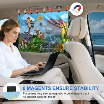 Car Window Shades, [Upgraded] 8 Strong Magnets Magnetic Side Window Sun Shade [2 Pack] - Dual Layer UV Ray Protection Car Sunshade for Baby, Kids & Pets - Universal Fit for SUV, Sedan & Trucks