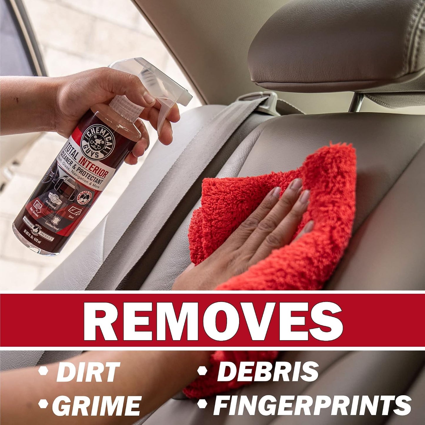 Chemical Guys Total Interior Cleaner Variety Kit With Storage Bag New Car And Black Cherry Scents Microfiber Towels Giftable Car Care Set