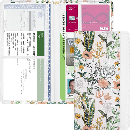 Car Registration and Insurance Holder, with Magnetic Closure for License, Cards and Documents, All Vehicle Needs and Car Accessories (Leopard-Black)