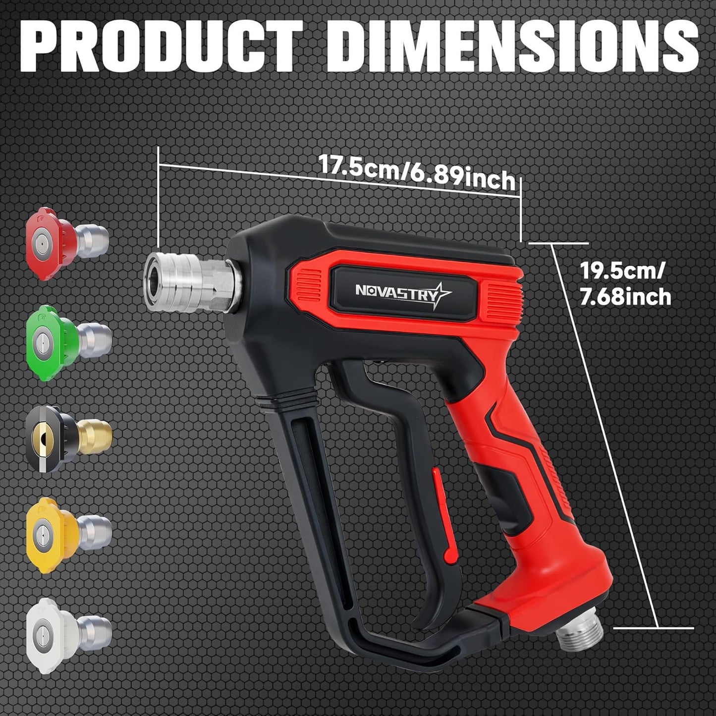 Pressure Washer Foam Cannon Gun & Sprayer Kit, Car Wash Kit, 5 Adjustable Nozzles, 1/4" Quick Connect, Fits for 1000-4000 PSI, Includes Foam Sprayer & Accessories