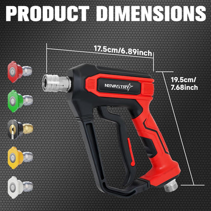 Pressure Washer Foam Cannon Gun & Sprayer Kit, Car Wash Kit, 5 Adjustable Nozzles, 1/4" Quick Connect, Fits for 1000-4000 PSI, Includes Foam Sprayer & Accessories