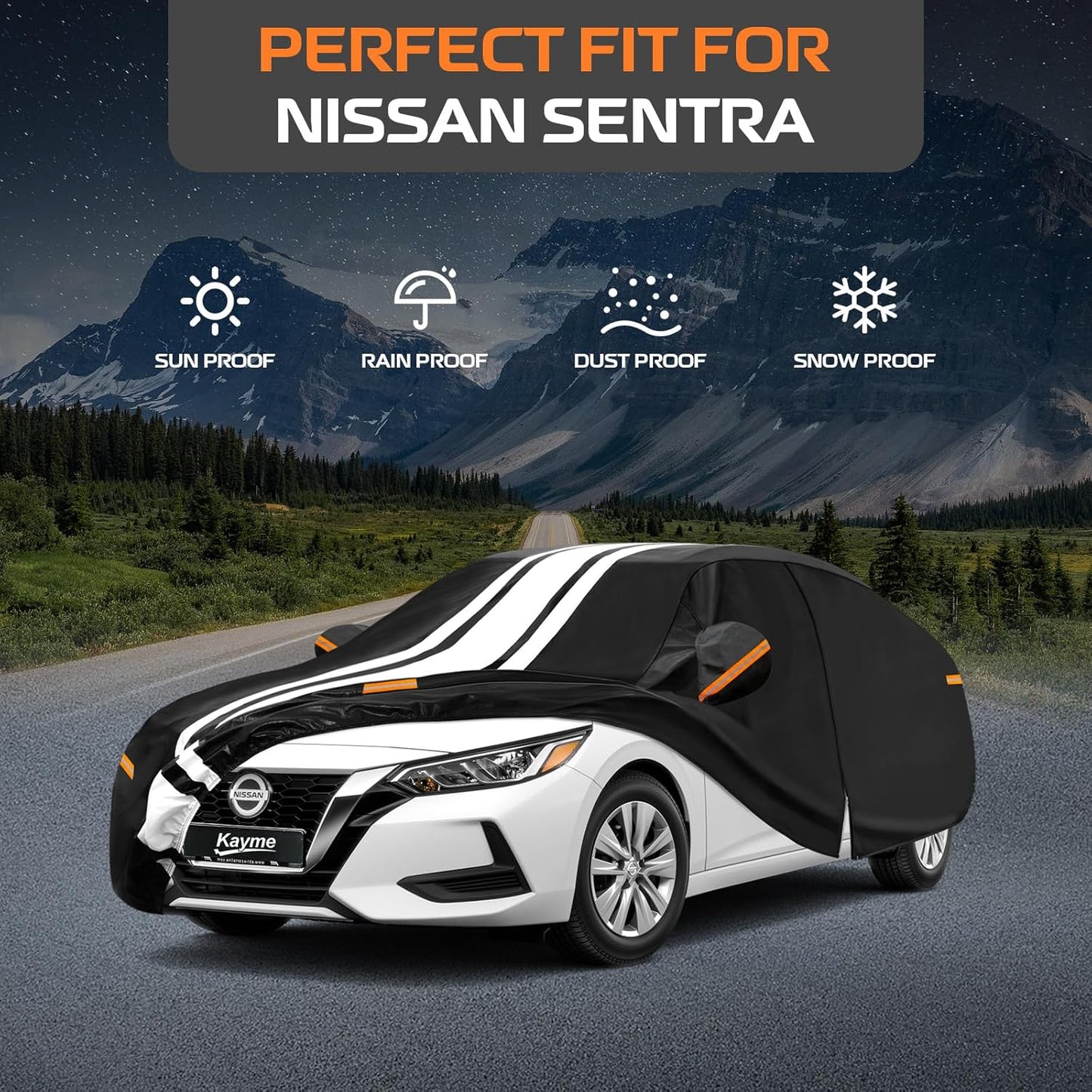 Kayme Heavy Duty Car Cover Custom Fit for BMW 3 Series 320i 325i 328i 330i 335i (1982-2026), Outdoor Full Exterior Cover with Tape and Towel, Rain Snow Sun UV Protection. - Colors A