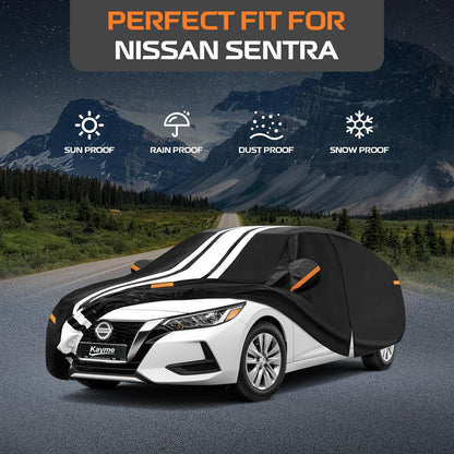 Kayme Heavy Duty Car Cover Custom Fit for BMW 3 Series 320i 325i 328i 330i 335i (1982-2026), Outdoor Full Exterior Cover with Tape and Towel, Rain Snow Sun UV Protection. - Colors A