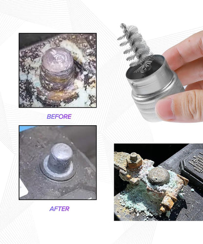2PCS Battery Terminal Cleaner,Car Accessories Metal Derusting Battery Terminal Post Cleaner,Automotive Tool Cleaning Brushes,Suitable for Most Cars,SUV,RV,Cargo Box,Sedan,Trucks,Minivan,Van