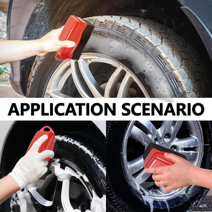 2PCS Tire Dressing Applicator, Car Tire Applicator Dressing Shine Sponge, Reusable Tire Dressing Applicator Pads with Lid, Wheel Applicator Foam for Car Detailing Cleaning (Gray)