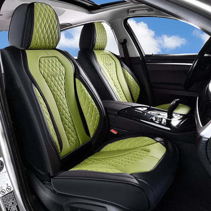 Coverado Seat Covers, Car Seat Covers Full Set, Black Car Seat Cover, Car Seat Covers Front Seats Back Seat Cover, Waterproof Car Seat Cushion, Leather Seat Covers Seat Protector Fit for Most Cars