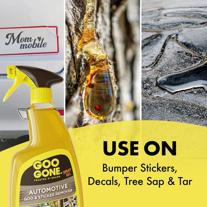 Goo Gone Automotive - Cleans Auto Interiors/ Bodies and Rims, Removes Bugs & Stickers - 12 Fl. Oz.