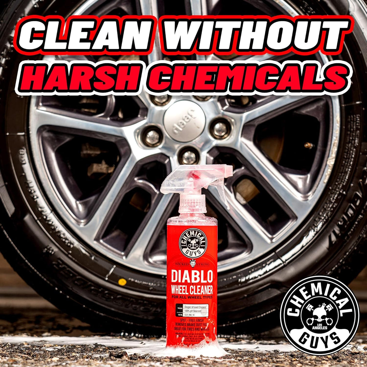 Chemical Guys Diablo Wheel Cleaner Spray - 2 Pack 16 oz Bottles, Safe on All Wheel & Rim Finishes, Sprayable Formula Removes Brake Dust, Dirt & Grime, Car Care for Trucks, SUVs, Motorcycles & RVs