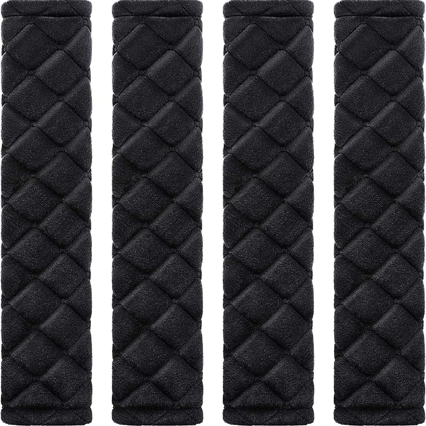 Tatuo 4 Pack Seat Belt Cover Extra Long Seat Belt Pads for Car Soft Comfort Shoulder Strap Covers Harness Pads Helps Protect Your Neck and Shoulder(10.6 Inch,Black)