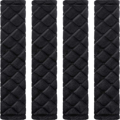 Tatuo 4 Pack Seat Belt Cover Extra Long Seat Belt Pads for Car Soft Comfort Shoulder Strap Covers Harness Pads Helps Protect Your Neck and Shoulder(10.6 Inch,Black)